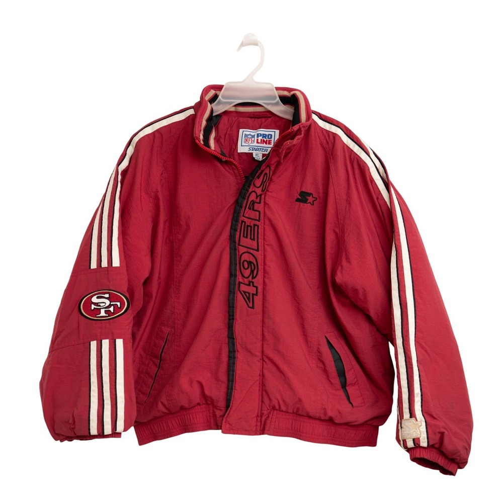VTG Starter San Francisco 49ers Bomber Jacket XL NFL Pro Line Coat Y2K 90s Retro